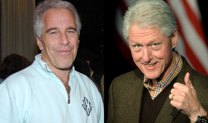 Epstein'in evinde kadın elbiseli Bill Clinton tablosu